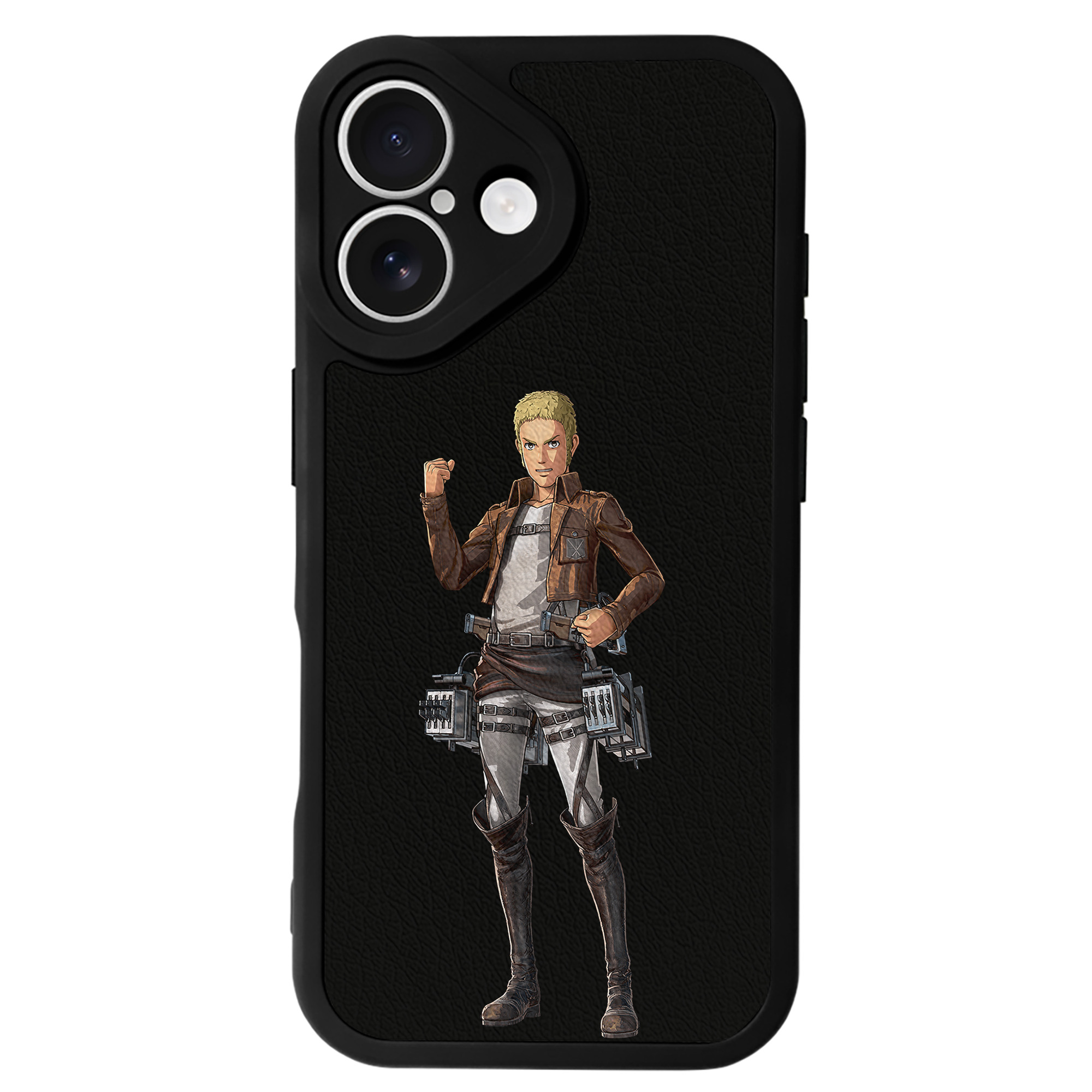 （画像用） 進撃の巨人 ライナー・ブラウン Attack on Titan Reiner Braun 【iPhone 16シリーズ対応】シリコンスマホケース（レザー調） 材質：シリコン